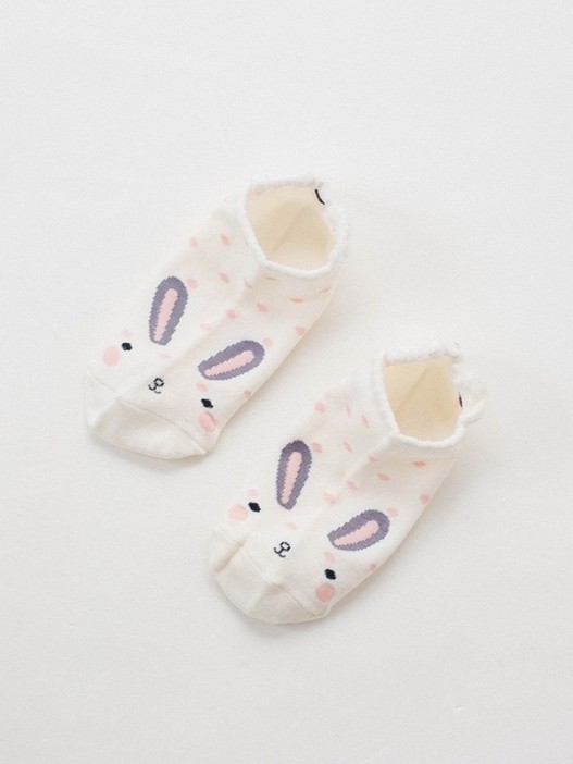 Носки iLikeGift «Bunny face», white, мужские/женские евро размер 35-41 