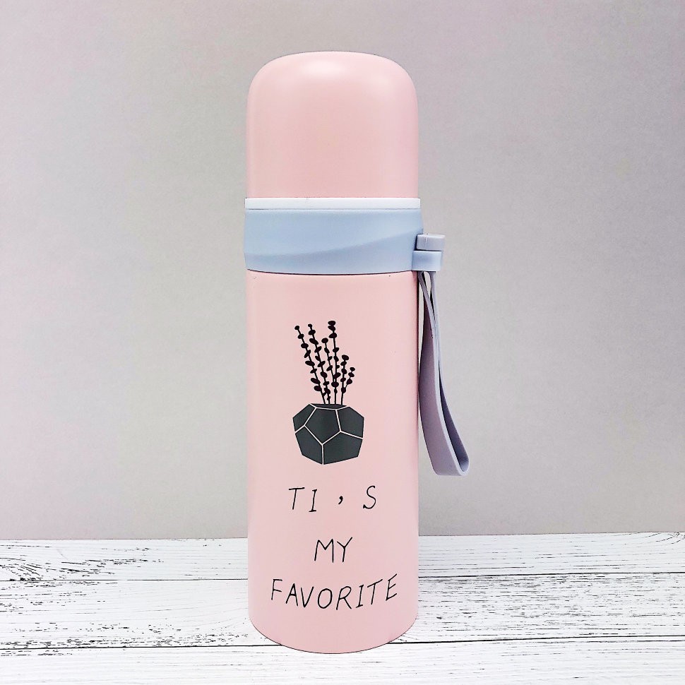 M-2743W Термос "My favorite", pink (350ml)