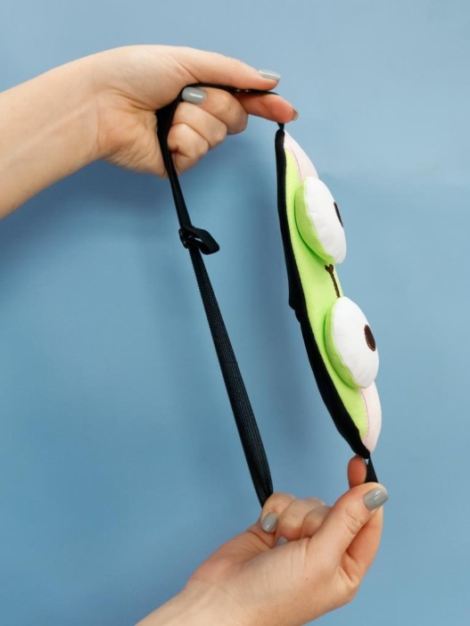 Маска для сна гелевая "Head frog", green 