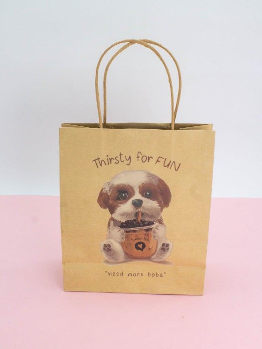 Пакет подарочный крафтовый «Dogkiss», BOBA (21*25,5*10) 