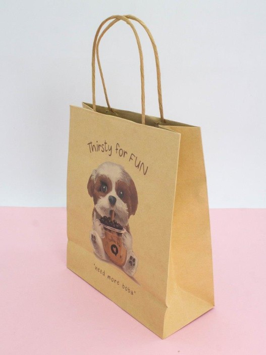 Пакет подарочный крафтовый «Dogkiss», BOBA (21*25,5*10) 