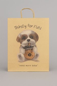 Пакет подарочный крафтовый «Dogkiss», BOBA (21*25,5*10)