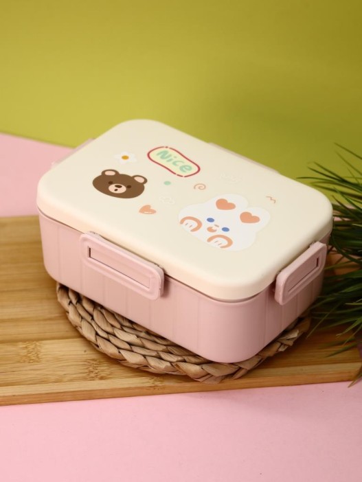 Ланчбокс &quot;Bear and hare friends&quot;, white, 1300 ml 