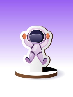 Деревянная фигурка на подставке iLikeGift "Космонавт"