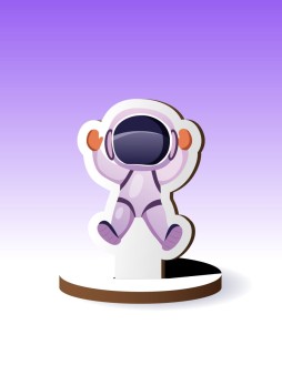 Деревянная фигурка на подставке iLikeGift "Космонавт"