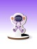 Деревянная фигурка на подставке iLikeGift "Космонавт" 