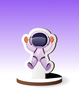 Деревянная фигурка на подставке iLikeGift "Космонавт"