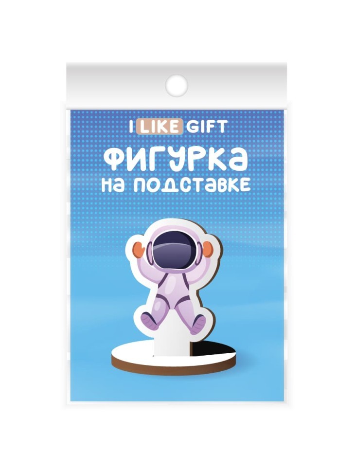 Деревянная фигурка на подставке iLikeGift "Космонавт"
