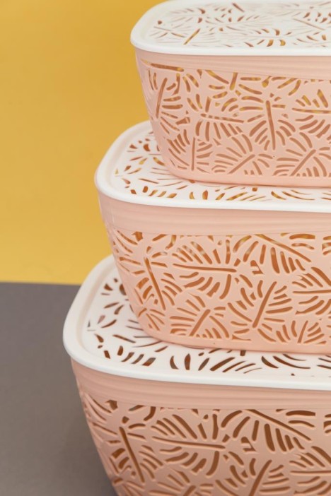 Корзина для хранения &quot;Leaves&quot;, small pink 