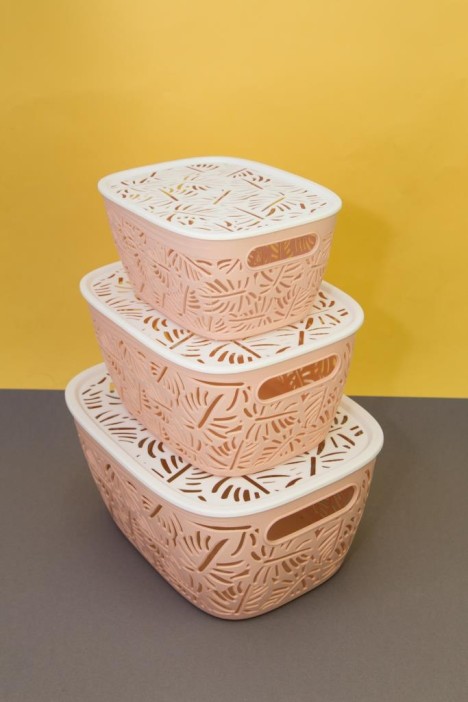 Корзина для хранения &quot;Leaves&quot;, small pink 