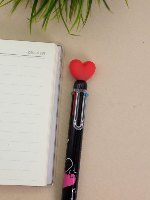 Разноцветная ручка 6 в 1 &quot;Black hearts&quot; 