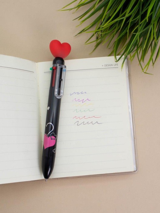 Разноцветная ручка 6 в 1 &quot;Black hearts&quot; 