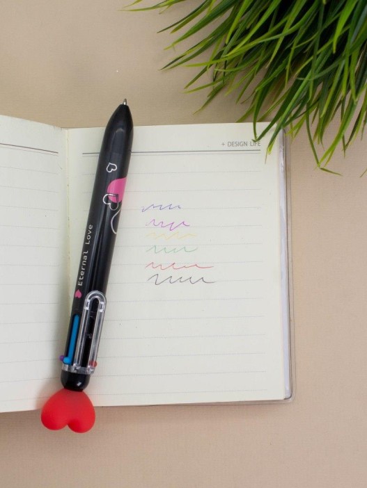 Разноцветная ручка 6 в 1 &quot;Black hearts&quot; 