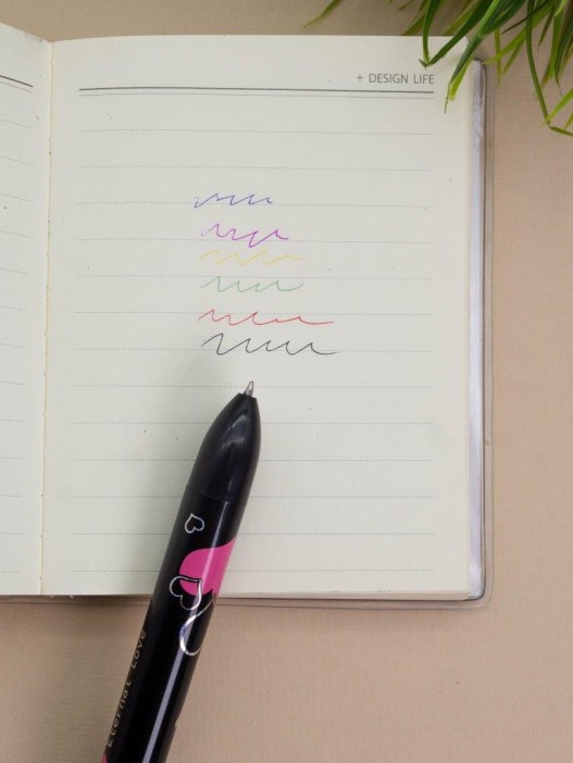 Разноцветная ручка 6 в 1 &quot;Black hearts&quot; 