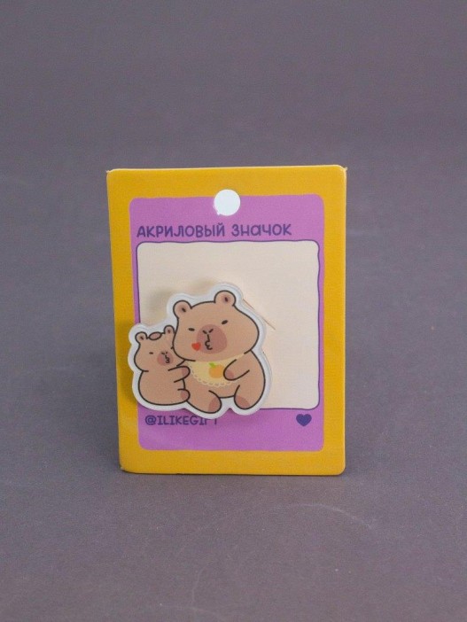 Значок акриловый iLikeGift &quot;Capybaras and the Duck&quot; 