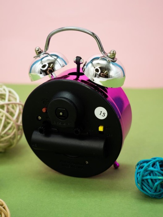 Часы-будильник «Happy unicorn», pink metalic (5,6х8,9 см) 