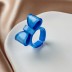 Кольцо акриловое GIRLY &quot;Bow&quot;, blue (d=1,8 см) 