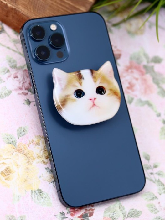 Попсокет iLikeGift "Beautiful cat", white 