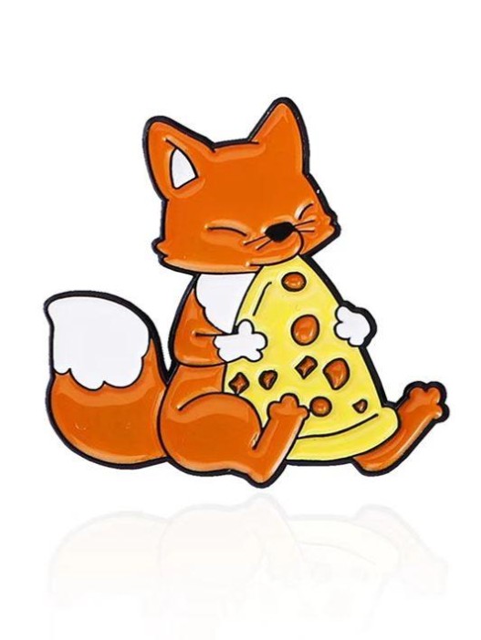 Значок металлический iLikeGift &quot;Gourmet fox&quot; 