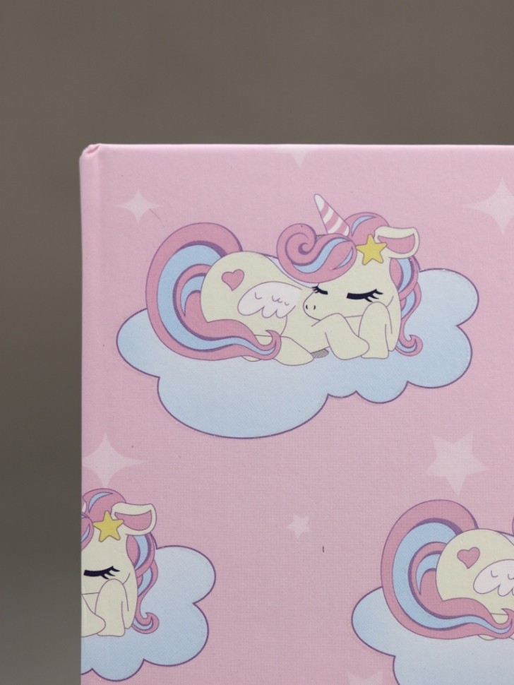 Блокнот (А5) "Unicorn on the cloud many", pink (14.5*21)