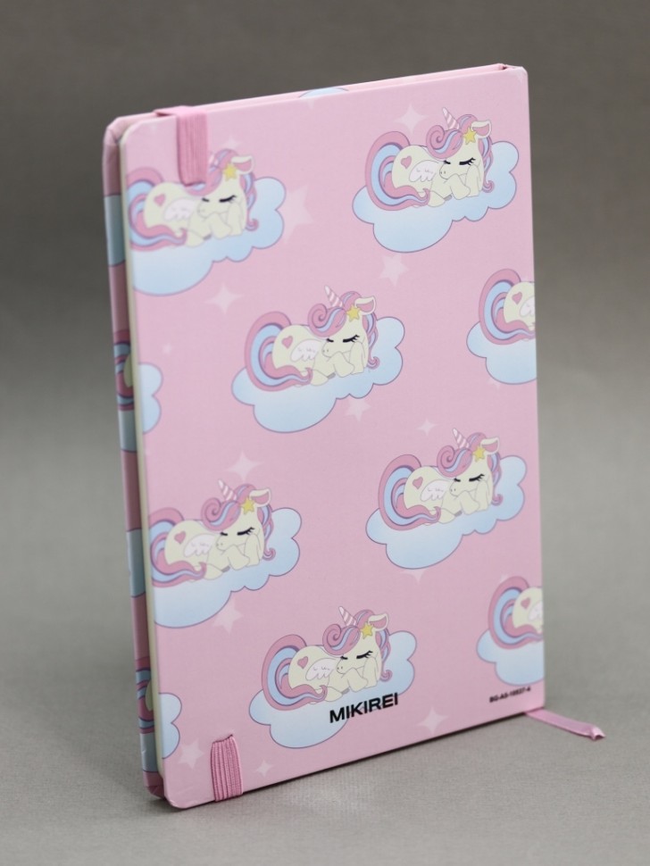 Блокнот (А5) "Unicorn on the cloud many", pink (14.5*21)