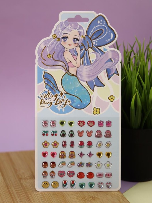 Наклейки для ушей &quot;Mermaid Nails&quot; (11,5*24 см) 
