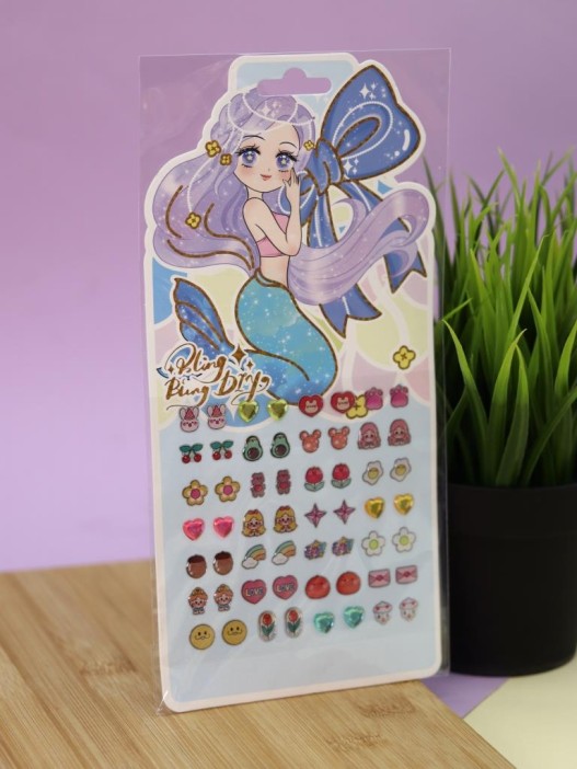 Наклейки для ушей &quot;Mermaid Nails&quot; (11,5*24 см) 