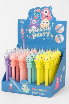 Ручка "Monster party", mix, шоу-бокс 36 шт.
