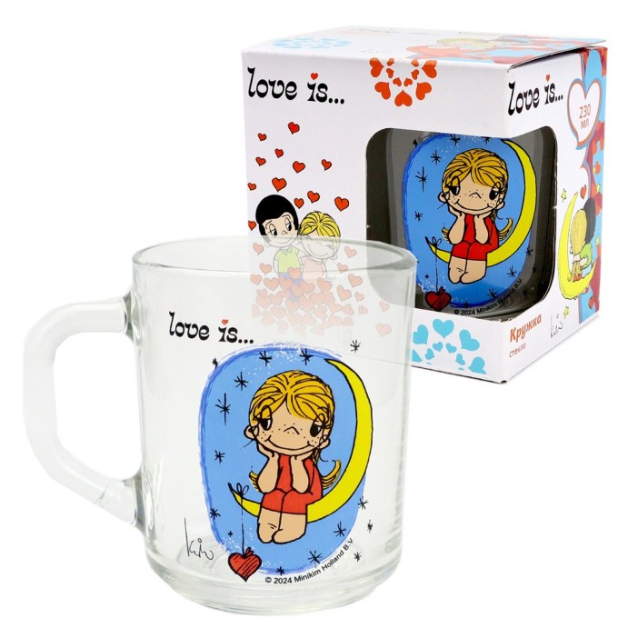 Кружка &quot;Love is...Классик&quot;, в подарочной упаковке, стекло (230 мл) 