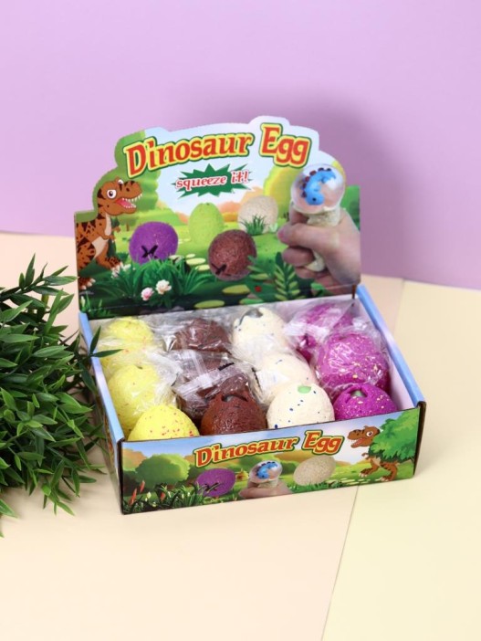 Мялка - антистресс «Dinosaur egg», yellow 