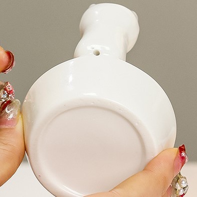 Подставка для благовоний керамическая &quot;Kitty warms&quot;, white (7,9 см) 