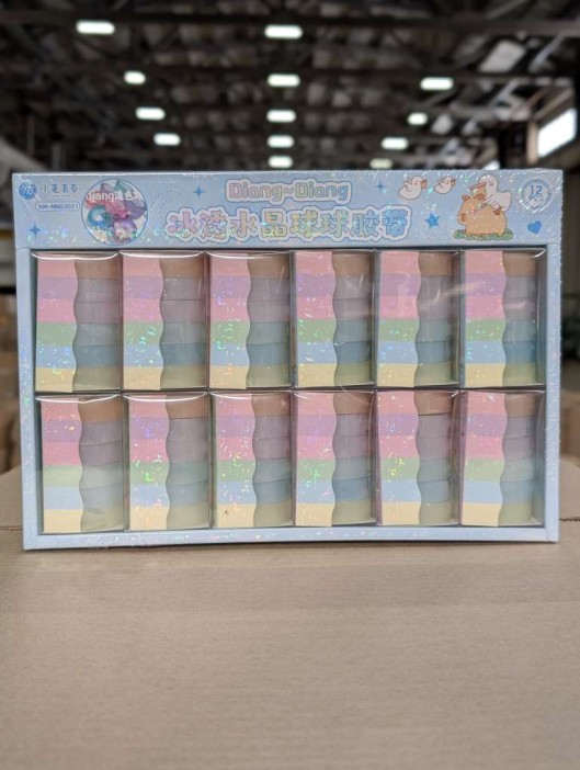 Набор декоративного скотча 6 шт. &quot;Rainbow capybara&quot;, mix, шоу-бокс 12 шт. 