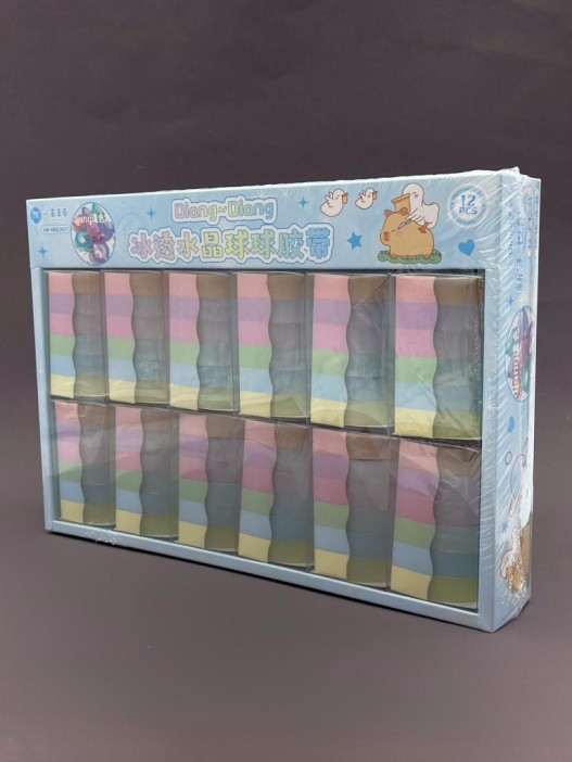 Набор декоративного скотча 6 шт. &quot;Rainbow capybara&quot;, mix, шоу-бокс 12 шт. 