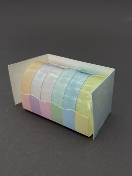 Набор декоративного скотча 6 шт. &quot;Rainbow capybara&quot;, mix, шоу-бокс 12 шт. 