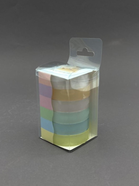 Набор декоративного скотча 6 шт. &quot;Rainbow capybara&quot;, mix, шоу-бокс 12 шт. 