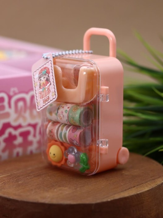 Канцелярский набор DIY в шкатулке &quot;Suitcase&quot;, orange, шоу-бокс 16 шт. 