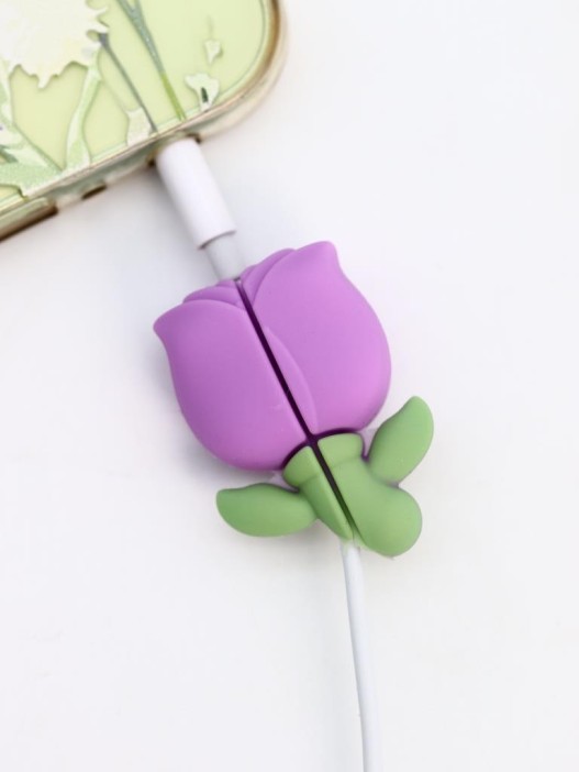 Защитная насадка для провода "Flower", purple 