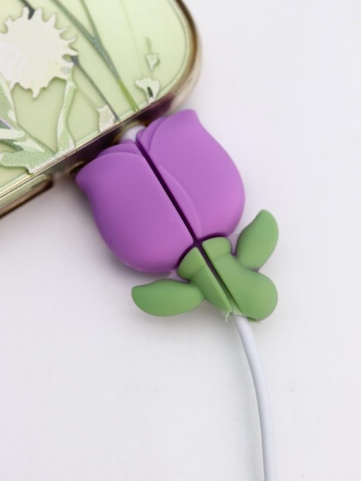 Защитная насадка для провода "Flower", purple 