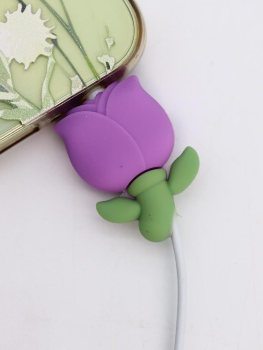 Защитная насадка для провода "Flower", purple 