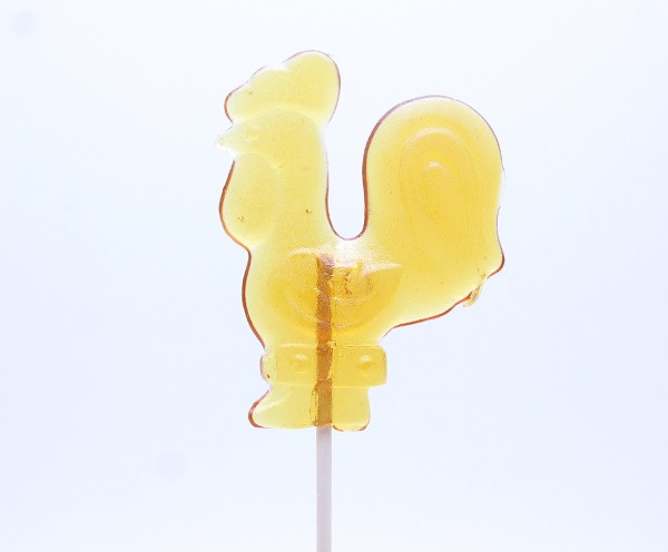 Леденцы "Старый добрый петушок", жёлтый (шоубокс - 20 шт.) 