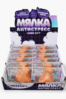 Мялка-антисресс "Нажать на нос", шоу-бокс 12 шт.