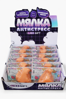 Мялка-антисресс "Нажать на нос", шоу-бокс 12 шт.