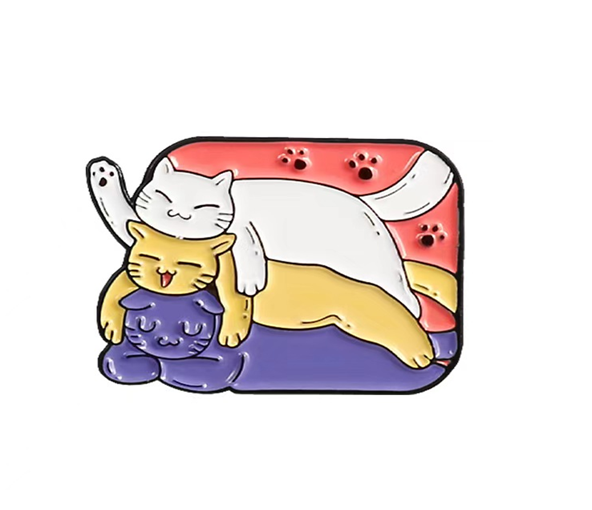 Значок металлический iLikeGift &quot;Cozy trio&quot; 