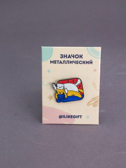 Значок металлический iLikeGift &quot;Cozy trio&quot; 