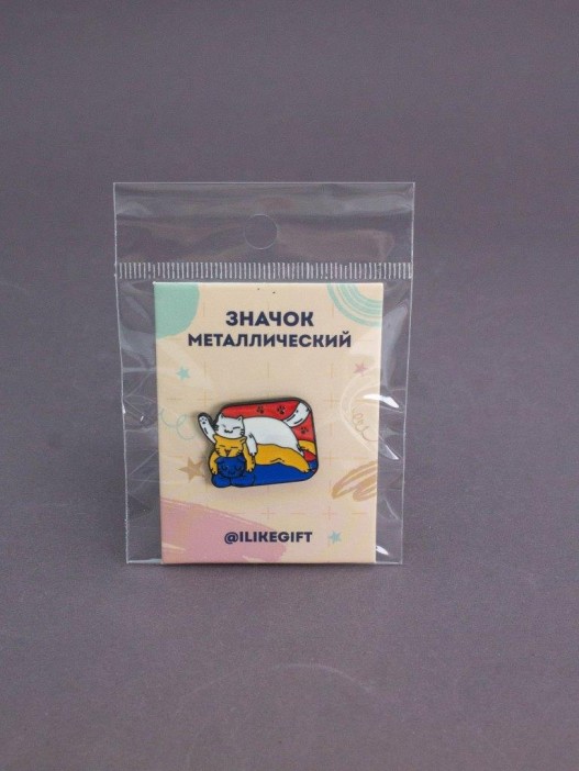 Значок металлический iLikeGift &quot;Cozy trio&quot; 