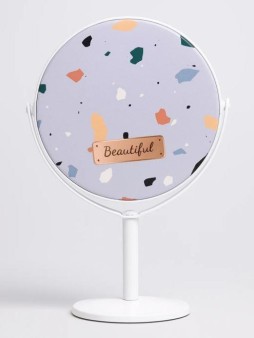 Зеркало настольное на ножке "Beautiful", blue (18*10,5 см)