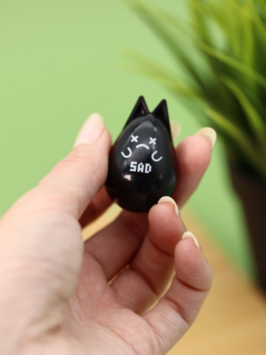 Ручка с магнитной насадкой &quot;Sad kitten&quot;, black 