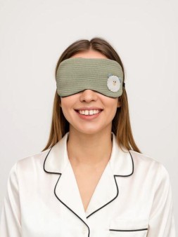 Маска для сна гелевая "Soft sleep", green
