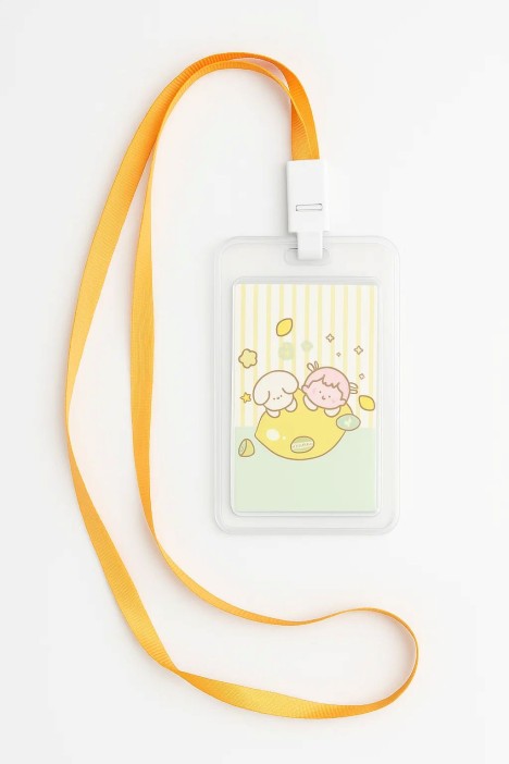 Держатель для карт с шнурком &quot;Lemon fun&quot;, yellow (11.5*7 см) 