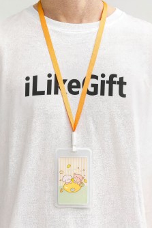 Держатель для карт с шнурком "Lemon fun", yellow (11.5*7 см)